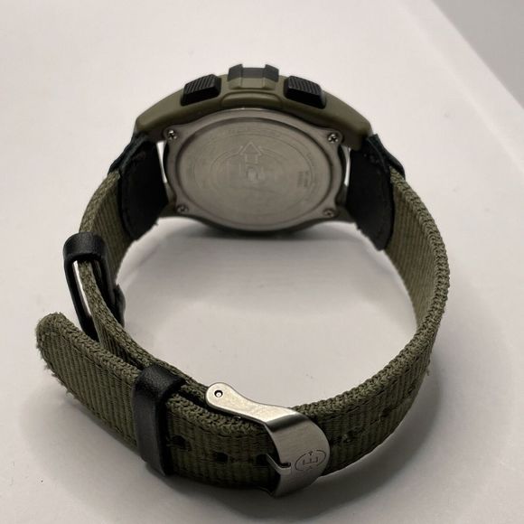 Timex Expedition T49993 Men's Green Nylon Digital Gray Dial Quartz Watch TMR30 - Picture 9 of 10
